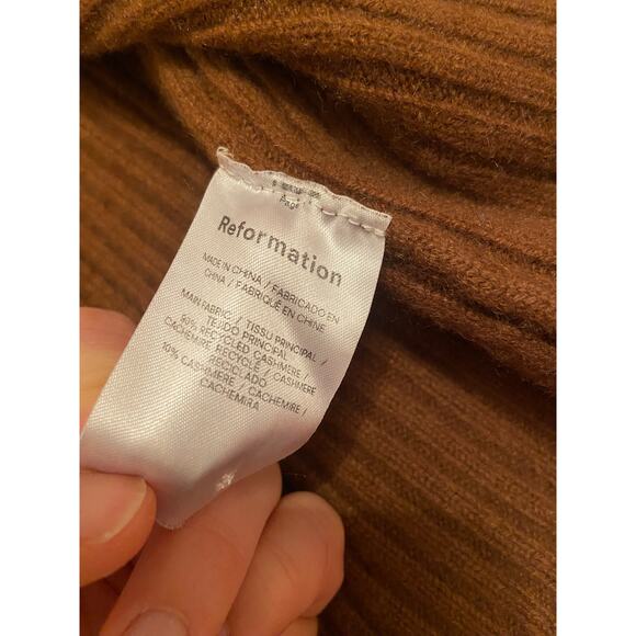 EUC Reformation Cafe Fantino Cashmere Collared Cardigan sz: S - Picture 14 of 16